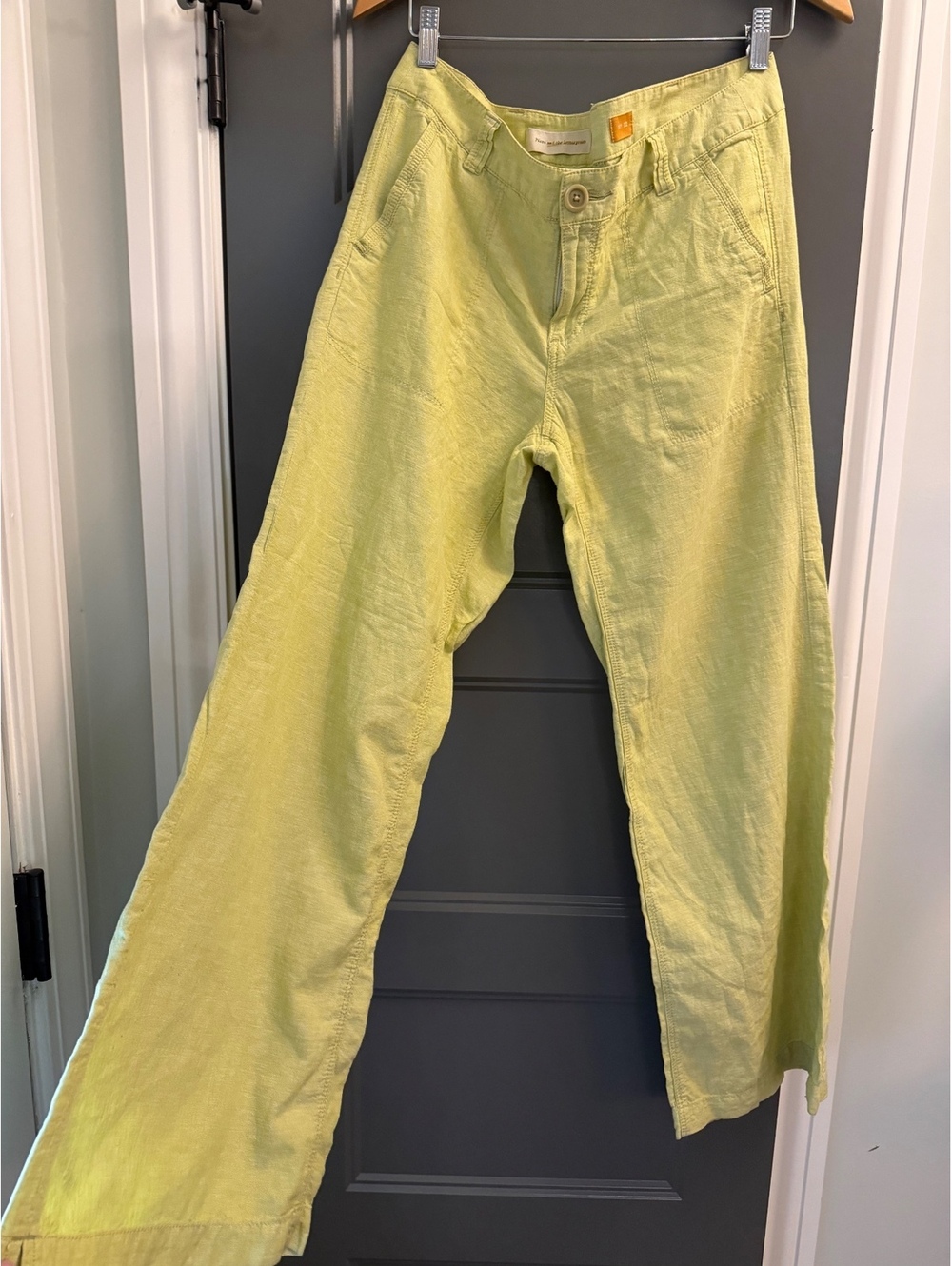 Pilcro Women's yellow  Linen Pants Size 12